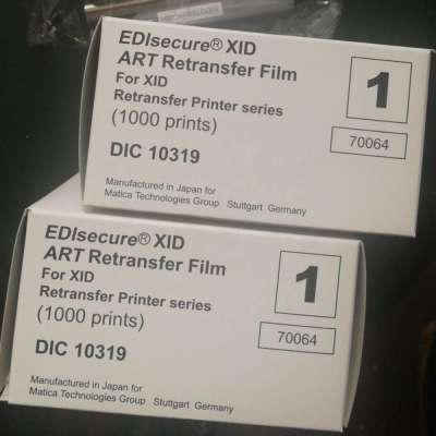 EDIsecure DIC10319 XID ART Retransfer Film+DIC10216 DICcolor ribbon YMCK 1000PRINTS for XID